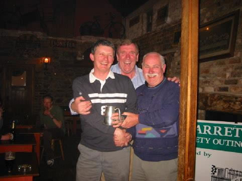 One not to be forgotten. Brendan Malone is presented with the Mugs Cup By Terry Hobdell